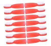 iplusmile 20 pièces Brosse à Dents Mini Portable avec Manchon Doigt Ergonomique pour Prisonniers Lot de Rouges Nettoyage Buccal Sécurisé pour de Détention
