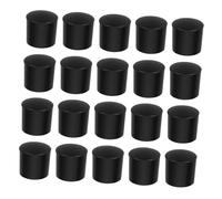 iplusmile 20 pièces Couvercles de Remplacement pour Butées de Porte à Ressort Lot de Plastique Noir Protection des Murs Sols Installation Simple pour Fonctionnement Silencieux à ou Au