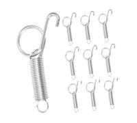 iplusmile 20 pièces Crochet à Ressort pour Porte de Cage Métal Loquet Fixe pour Porte de Cage à Lapin Chien Chat Oiseau Cochon et Écureuil Fixation Solide et Polyvalente Argenté