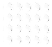 iplusmile 20 pièces Disques Ronds Acryliques Transparents Ébauches Porte-clés DIY Sans Odeur Accessoires pour Artisanat