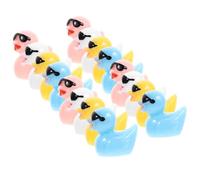 iplusmile 20 pièces Mini Figurines Canards Résine Colorés pour Décor Jardin Aquarium Maison de Poupée DIY Accessoires