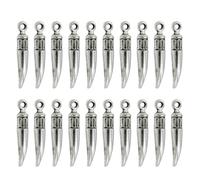 iplusmile 20 Pièces Pendentifs Charme en Alliage Forme Piment Argenté pour Création Bijoux DIY Bracelets Colliers Accessoires Fins et Stylés