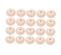 iplusmile 20 pièces Perles Naturel Abacus Rondes Plates pour Fabrication de Bijoux DIY Collier Bracelet Accessoires Créatifs