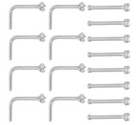 iplusmile 20 Pièces Piercings Nez Acier Inoxydable avec Épingles et Bijoux Unisexes Confortables pour Quotidiens et Occasions Spéciales