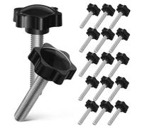 iplusmile 20 pièces Vis de Serrage à Bouton Étoile Poignée Moletée pour Serrage Manuel Robuste Vis à Filetage Externe pour Machines et Industrie