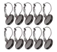 iplusmile 20 Plateaux Sertissage Boucles d'Oreilles en Métal Supports pour Fabrication de Bijoux Personnalisés pour Créateurs Amateurs