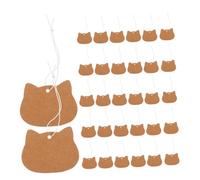 iplusmile 200 Pièces Étiquettes Kraft avec Ficelle Élastique Tags Prix Blancs à Écrire Cartes Suspendues pour Vêtements Bijoux Étiquettes Marquage Polyvalentes