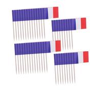 iplusmile 200 pièces Mini Drapeaux Français pour Gâteau Décorations Fête Cure Dents Alimentaires Colorés pour et Cocktails