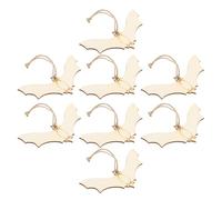 iplusmile 20pcs Tranches de Bois Chauves-souris Décorations Suspendues Rustiques pour Halloween, Peinture la Main, pour Fête Murale et Projet DIY
