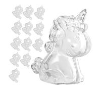 iplusmile 24 pièces Lot de Boîtes Transparentes Plastique Licorne pour Rangement Bonbons Bijoux et Décorations de Fête Contenants pour Cadeaux et Organisation Maison