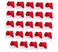 iplusmile 24 Pièces Mini Bonnet de Noël Rouge et Blanc Réutilisable Chapeau de Père Noël pour Décoration de Fête et Ornements de Bonbons Accessoire Adorable pour Ambiance Unique