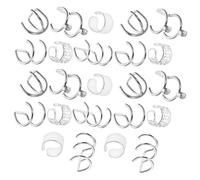 iplusmile 24pièces Manchettes Oreilles à Clip Non Piquant Pour Femmes Accessoires Pour Dreadlocks Bijoux Pour Cheveux Pour Tresses