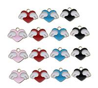 iplusmile 24pièces Pendentif Cœur Époxy Breloques Délicates Pour Fabrication De Bijoux Lot De Breloques Cœur Pour Collier Et Bracelets