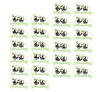 iplusmile 25 Pièces Fishing Rod Alarm Bells Glow in The Dark Dual Ring Audible for Night and Ice Fishing Accessories