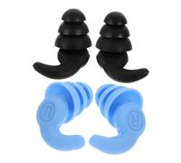 iplusmile 2paires Bouchons Oreilles Silicone Étanches Pour Dormir Et Natation Sonore Silencieux Design Ergonomique Réutilisables Multi-usages