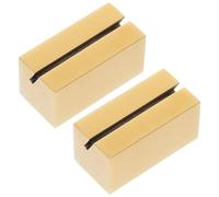 iplusmile 2pcs Porte-Cartes de Numéro de Table en Acier Inoxydable Doré, Forme Rectangulaire Élégante, Facile à Nettoyer, pour Mariage et Banquet