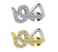 iplusmile 2pièces Anneaux de Nez Serpent Acier Inoxydable Clips de Nez Confortables et Élégants pour Femme Accessoires de Piercing pour Usage Quotidien et Occasions Spéciales