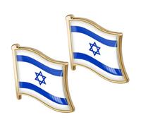 iplusmile 2pièces Broche Drapeau Israélien Épinglette Drapeau National Broche Décorative Pour Vêtements Et Accessoires