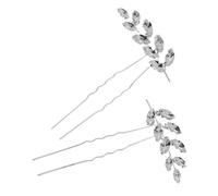 iplusmile 2pièces Élégante Épingle à Cheveux U avec Strass Coiffure Chignon pour Mariée et Femmes Accessoire et Décoratif pour Fêtes et Occasions Spéciales