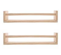 iplusmile 2Pièces Étagères Flottantes Lot de Rangement Mural pour Salle de Bain Cuisine Chambre Bureau Design Moderne Espace