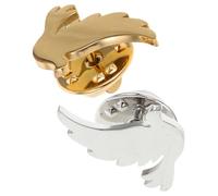 iplusmile 2pièces Lot de Broches Colombe Paix Bijou Émaillé Oiseau Pendentif Métal pour Femme Symbole Harmonie Éternelle