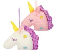 iplusmile 2pièces Lot de Éponges Exfoliantes Licorne Boule de Douche Maille Blanche Rose