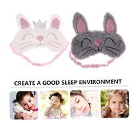 iplusmile 2pièces Lot De Masques De Sommeil Peluche Jolis Cache-yeux De Lapin Pour Filles Pour Voyager Avion Ou Train