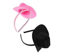 iplusmile 2pièces Mini Cowgirl Hat Headband for Women and Girls Festival Accessories Portable and Compact Party Headwear for Halloween Western Themed Celebrations