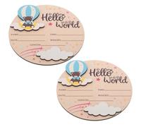 iplusmile 2pièces Panneau Rond Bois Bienvenue pour Photos Annonce de Naissance Souvenir Mixte pour Chambre de Garçon Fille ou Décoration de Shower