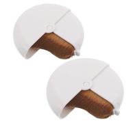 iplusmile 2pièces Pinceau pour Fond de Teint et Pinceau Plat pour Application Liquide avec Capuchon Rotatif pour Rangement Facile et Usage Quotidien