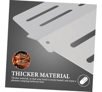 iplusmile 2pièces Plaque Chauffante De Barbecue à Gaz Acier Inoxydable Accessoire De Barbecue Surface Lisse Et Résistante Aux Chocs