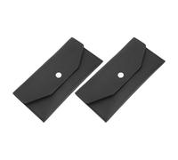 iplusmile 2pièces Portefeuille Femme Long Format Enveloppe PU Cuir Grand Compartiment pour Documents Lot de Noir