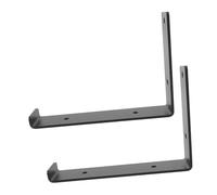 iplusmile 2pièces Supports Muraux Fer Noir Lot de Équerres Décoratives Rustiques pour Étagères Renforcement Charge Lourde pour Décorations Style Fermier Et Industriel