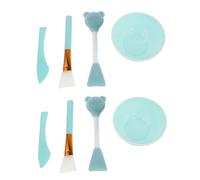 iplusmile 3 Ensembles Set d’accessoires pour masque facial silicone doux brosse nettoyante double tête et bol mélangeur portable pour soins du visage sensibles kit beauté multifonction et