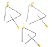 iplusmile 3 Ensembles Triangles Acier Instrument Percussion Garçon Fille Orff Éducatif pour Apprentissage Musical Collectif et Développement Social