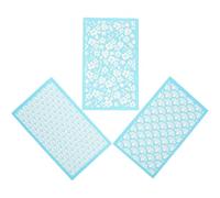 iplusmile 3 feuilles Pochoirs de Sérigraphie pour Argile Polymère Motifs Créatifs Mesh Transfer Réutilisables pour Loisirs Créatifs et Décoration DIY