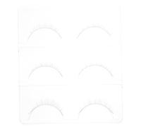 iplusmile 3 paires Faux Cils Courts Blancs Naturels pour Halloween Cosplay Extensions de Cils Faciles à Appliquer Style Croisé et pour Regard Lumineux