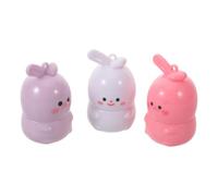 iplusmile 3 Pièces à Lèvres Hydratant en Plastique Forme Lapin Kawaii Effet Brillant pour Soins Quotidiens et Fêtes D'anniversaire pour Femmes et Filles