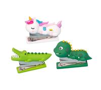 iplusmile 3 pièces Agrafeuse Décorative Main pour Étudiants et Bureau Mini Agrafeuse Portable et Inoxydable Capacité Standard Pratique pour Maison et École