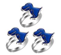 iplusmile 3 pièces Bague Garçon Fille Dinosaure Changeant de Couleur Au Contact Température Anneaux Créatifs pour et pour Anniversaire et Événements Spéciaux