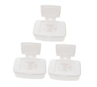 iplusmile 3 pièces Boîte à Lingettes Humide Compacte avec Bouton Poussoir Distributeur Réutilisable Portable pour Lingettes Rangement Pratique et Facile Daccès pour Maison
