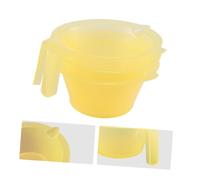 iplusmile 3 pièces Bol de Coloration Cheveux Plastique avec Poignée Bol Mélangeur Robuste pour Teinture Maison et Salon Accessoire Teinture Cheveux DIY Jaune