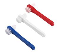 iplusmile 3 Pièces Brosse à Dents Prothèse Dentaires Brosse à Dents Double Sided pour Adultes avec Poignée Confortable et Tête Petite