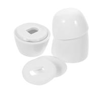 iplusmile 3 pièces Cache-vis pour Toilettes Plastique Rond Abs avec Rondelles Kit pour Couvrir Boulons Wc Installation Facile Compatible Plupart des Modèles de Cuvettes