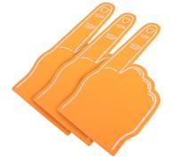 iplusmile 3 pièces Doigts Mousse Géants Orange Accessoires de Cheerleading Confortables et Durables pour Événements Sportifs et Supporters