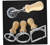 iplusmile 3 pièces Emporte Acier Inoxydable avec Manche Moule pour Biscuits Pâtisserie Raviolis Rond Petit Rond Grand et Carré Accessoire de Cuisine Polyvalent