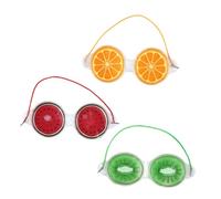 iplusmile 3 pièces Gel Ice Pack Yeux Fruits Frais Anti-gonflement et Fatigue Masque Oculaire Réutilisable pour Soin Du Contour des Yeux Portable pour Voyage et Usage Quotidien