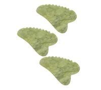 iplusmile 3 Pièces Jade Gua Sha Massage Tool Heart-shaped Horn Scraping Board For Facial Meridian Stimulation Skin Care And Beauty Enhancement Portable And Travel-friendly