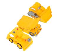 iplusmile 3 pièces Jouets Voitures Garçon Fille Réalistes Camion Benne Malaxeur Pelleteuse Construction Sécurisé pour Apprentissage Couleurs Formes
