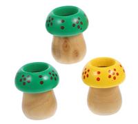 iplusmile 3 pièces Lot de Kaleidoscopes Bois Forme de Champignon Dobservation pour Garçon Fille Éducatif et Portable pour Développement Visuel et Coordination Main Œil Couleur Aléatoire